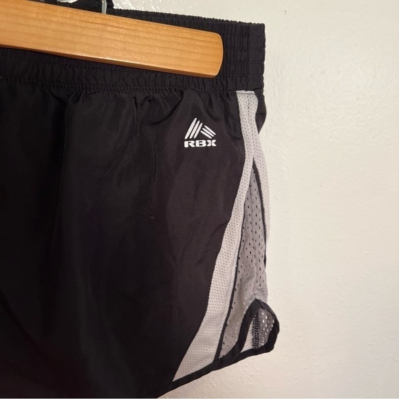 RBX Athletic Running Shorts Black Gray Mesh - Picture 4 of 9